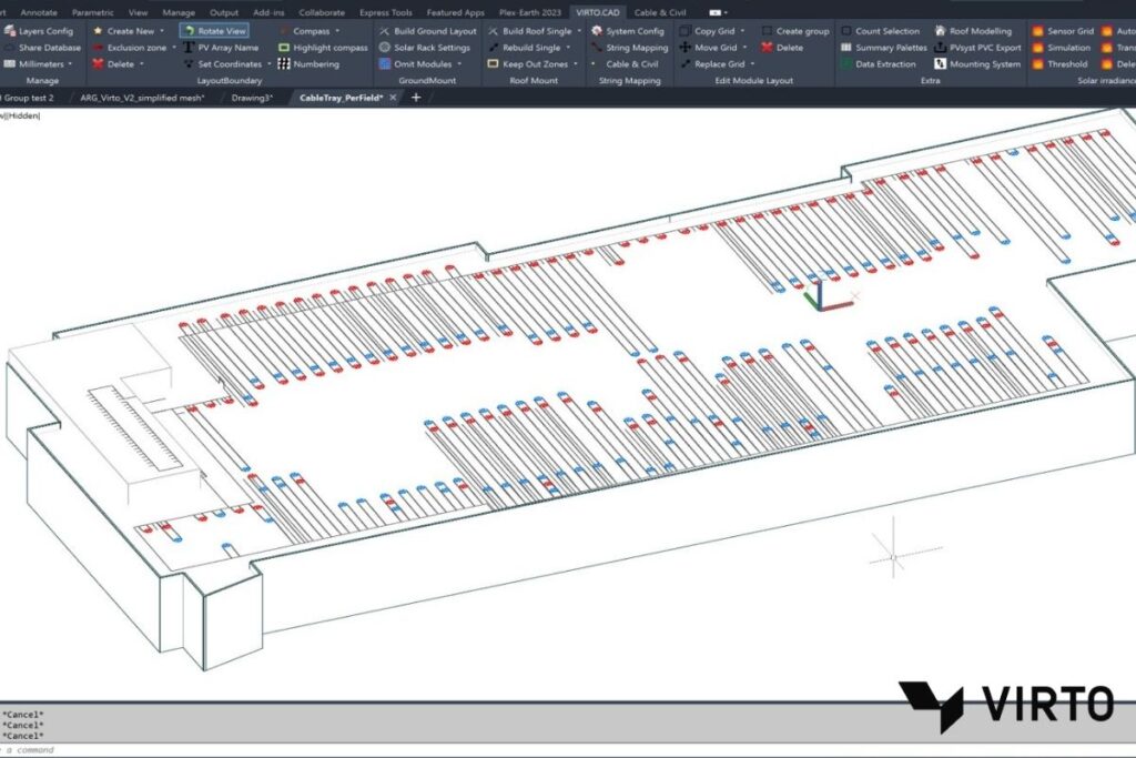 Virto.CAD plugin for autocad to automate cable routing